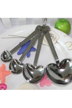 "Love Beyond Measure" Sweetheart Shaped Measuring Spoons Wedding Favor