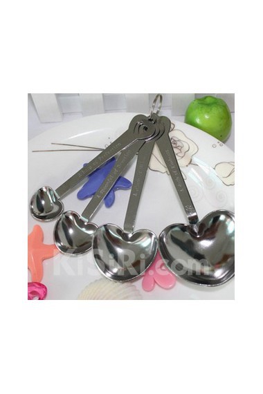 "Love Beyond Measure" Sweetheart Shaped Measuring Spoons Wedding Favor