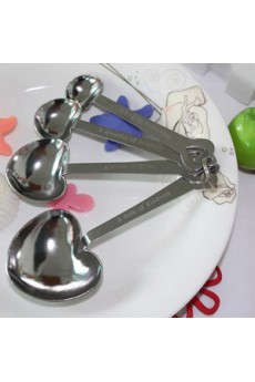 "Love Beyond Measure" Sweetheart Shaped Measuring Spoons Wedding Favor