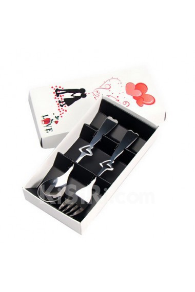 Stainless Steel Spoon And Fork Set Wedding Favor