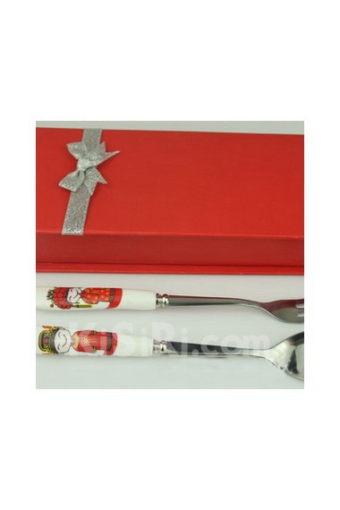 Ceramic Handle Spoon And Fork Set Wedding Favor