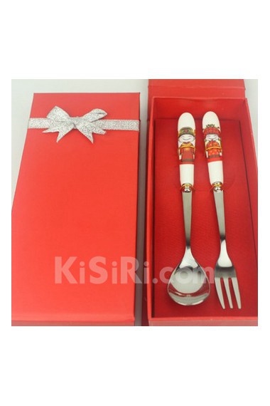 Ceramic Handle Spoon And Fork Set Wedding Favor