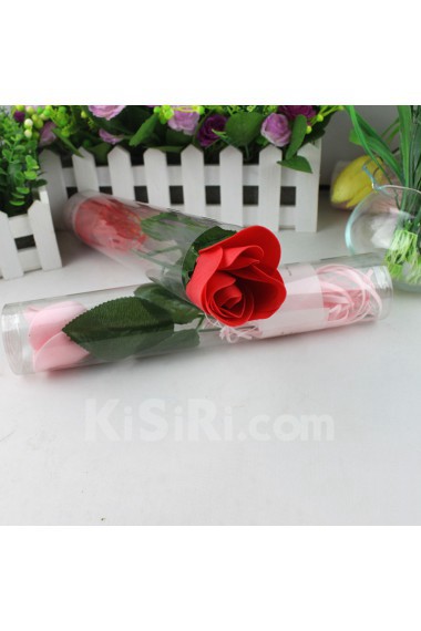 Stemmed Rose Petal Soap Wedding Favor