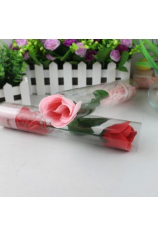 Stemmed Rose Petal Soap Wedding Favor