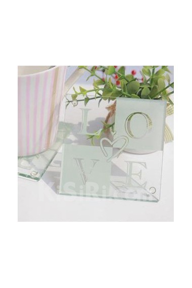 Love Glass Coasters(set of 2)