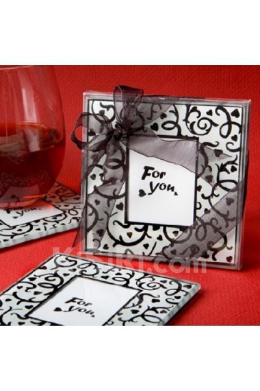 Hearts and Flourishes Collection Photo Coaster Favors (2 Pieces Set)