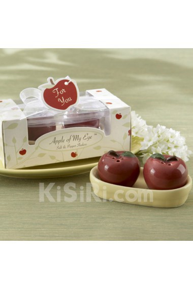 "Apple Of My Eye" Ceramic Salt & Pepper Shakerss (Set of 2)