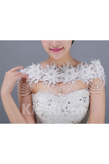 Ladies'Wedding Rhinestone Lace Flower Shoulder Chains