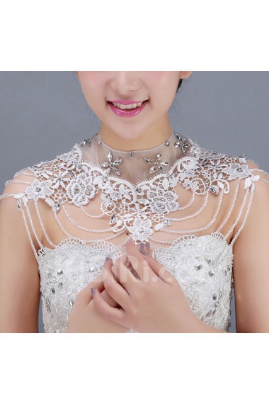 Ladies'Rhinestone Lace Crystal Shoulder Chains