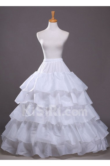 Girls A-Line Slips 5 Tiers Floor length Underskirt Wedding Petticoat 