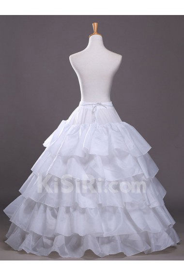 Girls A-Line Slips 5 Tiers Floor length Underskirt Wedding Petticoat 