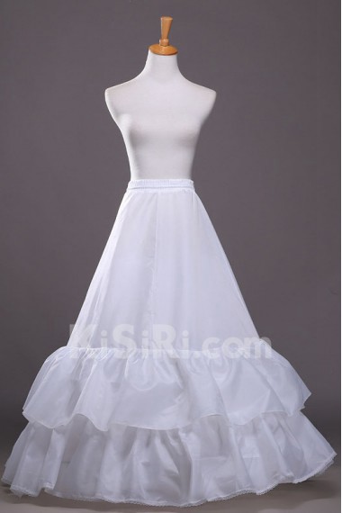 A-Line 2 Tier Floor Length Bridal Wedding Petticoat Underskirt