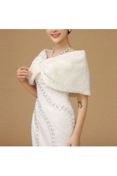 Elegant Half-Sleeve Faux Pear Fur Wedding Wrap