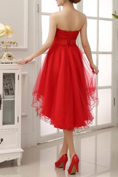 Satin Strapless Sheath Dress with Bow