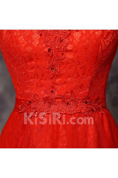 Lace V-neck Floor Length Cap Sleeve Sheath Dress with Sequins