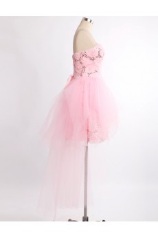 Chiffon Sweetheart Mini/Short Sleeveless Ball Gown Dress with Sequins