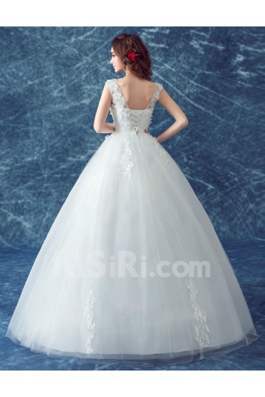 Lace, Organza Scoop Floor Length Sleeveless Ball Gown Dress with Sequins