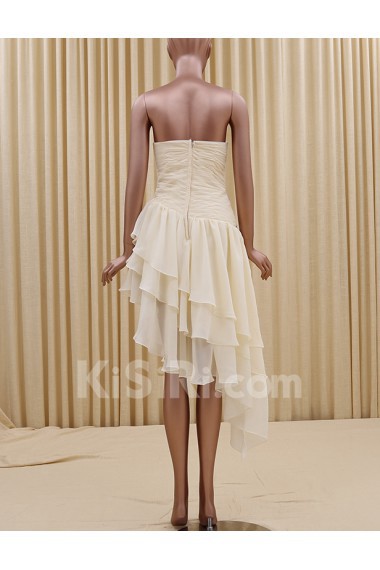 Tulle, Satin Sweetheart Knee-Length Sleeveless A-line Dress with Rhinestone