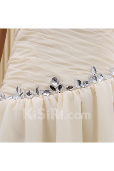 Tulle, Satin Sweetheart Knee-Length Sleeveless A-line Dress with Rhinestone