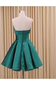 Tulle, Satin Strapless Mini/Short Sleeveless A-line Dress with Bow