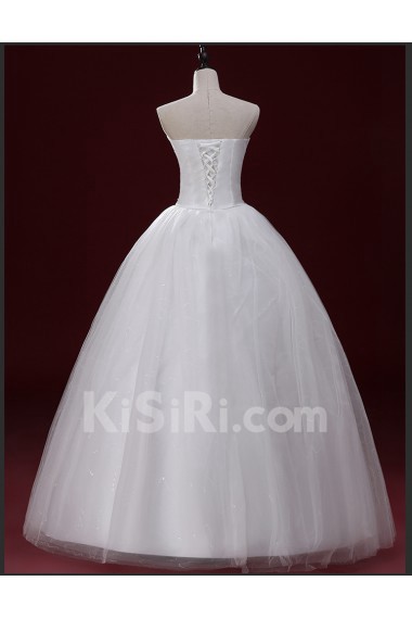 Tulle Sweetheart Floor Length Sleeveless Ball Gown Dress with Applique, Sequins