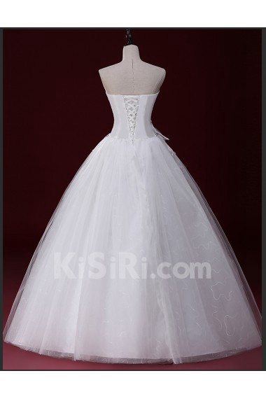 Tulle Sweetheart Floor Length Sleeveless Ball Gown Dress with Applique, Sequins