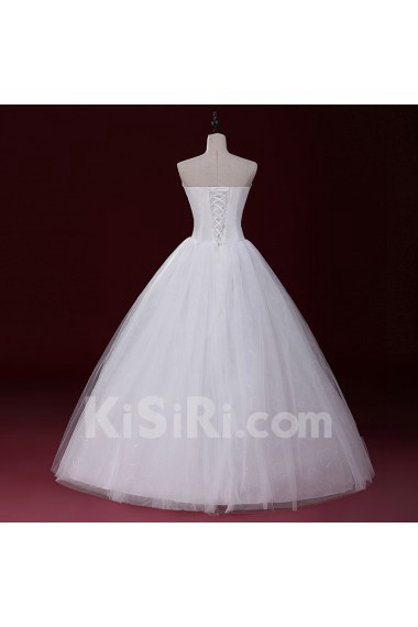 Tulle Sweetheart Floor Length Sleeveless Ball Gown Dress with Sequins, Rhinestone