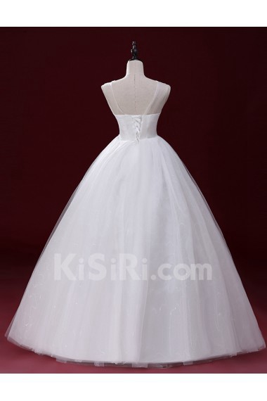 Lace, Tulle Scoop Floor Length Cap Sleeve Ball Gown Dress with Applique, Rhinestone