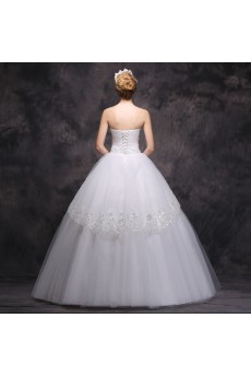 Lace, Tulle Sweetheart Floor Length Sleeveless Ball Gown Dress with Rhinestone, Beads