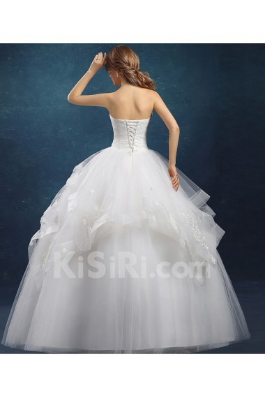 Tulle Sweetheart Floor Length Sleeveless Ball Gown Dress with Sequins