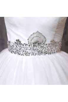 Organza Sweetheart Chapel Train Cap Sleeve Ball Gown Dress with Rhinestone