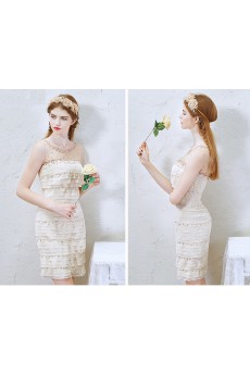 Chiffon Scoop Mini/Short Sleeveless Sheath Dress with Sequins