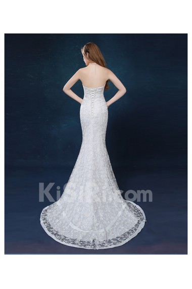 Tulle Strapless Sweep Train Sleeveless Mermaid Dress with Rhinestone