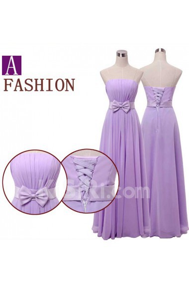 Taffeta, Chiffon Floor Length A-line Dress