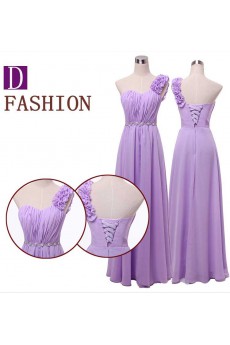 Taffeta, Chiffon Floor Length A-line Dress