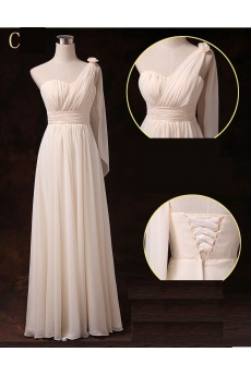 Taffeta Chiffon Floor Length A-line Dress