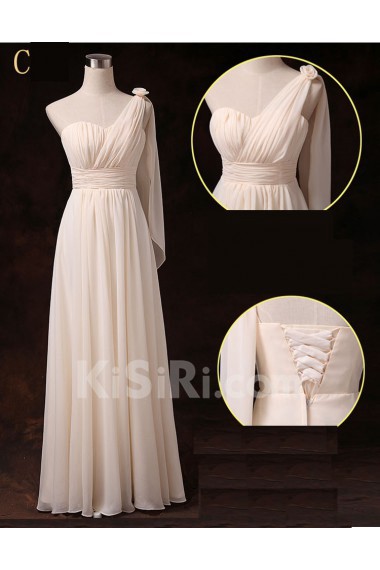 Taffeta Chiffon Floor Length A-line Dress