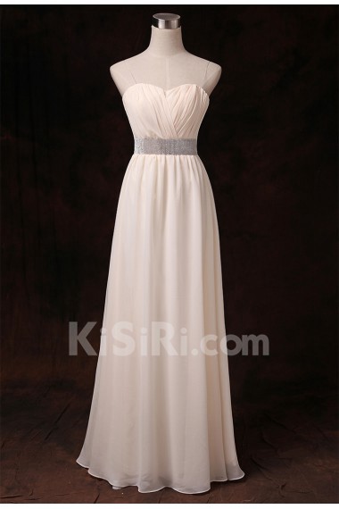 Taffeta Chiffon Floor Length A-line Dress