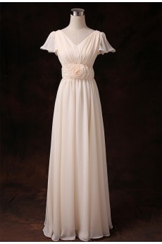 Taffeta Chiffon Floor Length A-line Dress