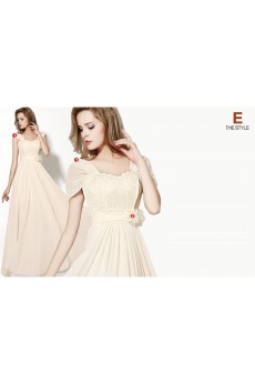 Chiffon Floor Length A-line Dress