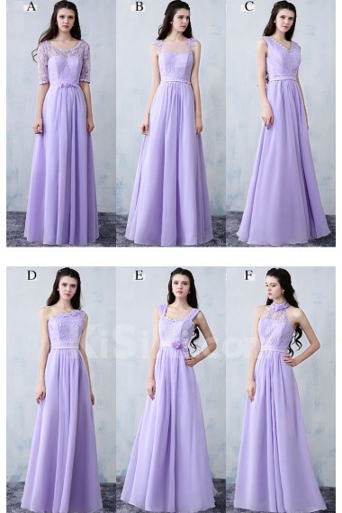 Chiffon Floor Length A-line Dress