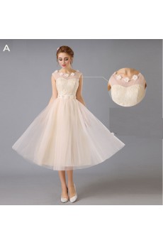 Lace Tea-length A-line Dress