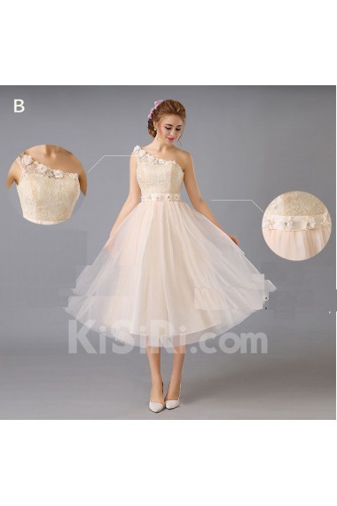 Lace Tea-length A-line Dress