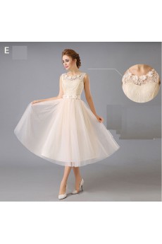 Lace Tea-length A-line Dress