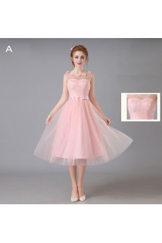 Lace Tea-length A-line Dress