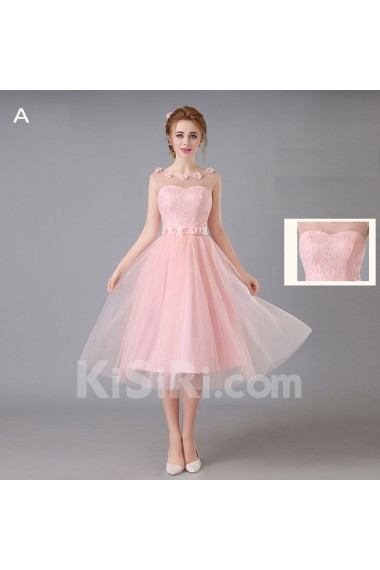 Lace Tea-length A-line Dress