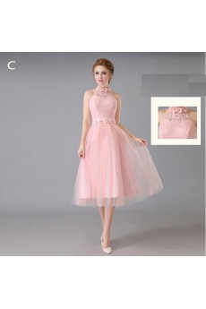 Lace Tea-length A-line Dress