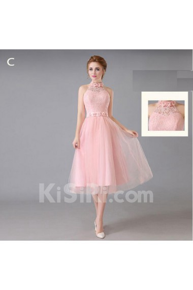 Lace Tea-length A-line Dress