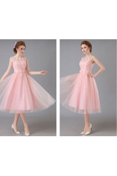 Lace Tea-length A-line Dress