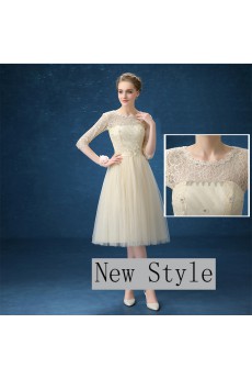 Tulle Tea-length A-line Dress